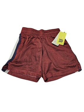 All In Motion Activewear Mesh Shorts Boys Size XS Recycled Polyester Burgundy